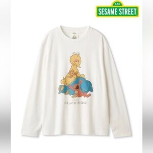 Gelato Pique Sesame Street White Long Sleeve Tee
